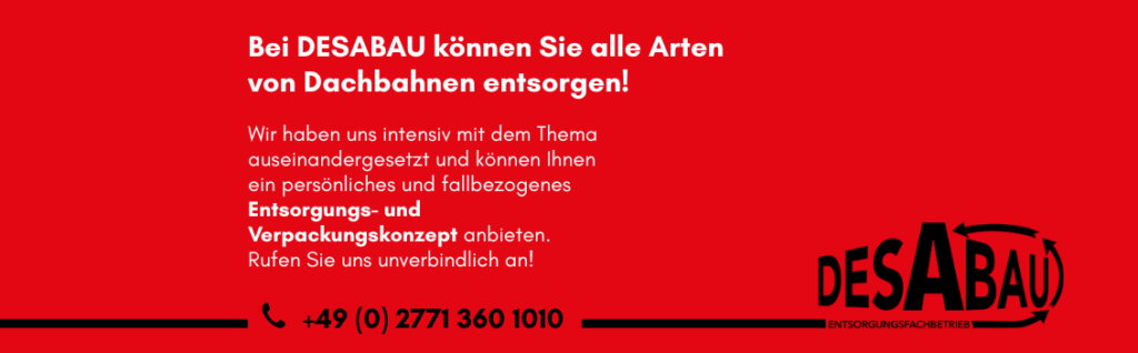 Dachbahnen entsorgen